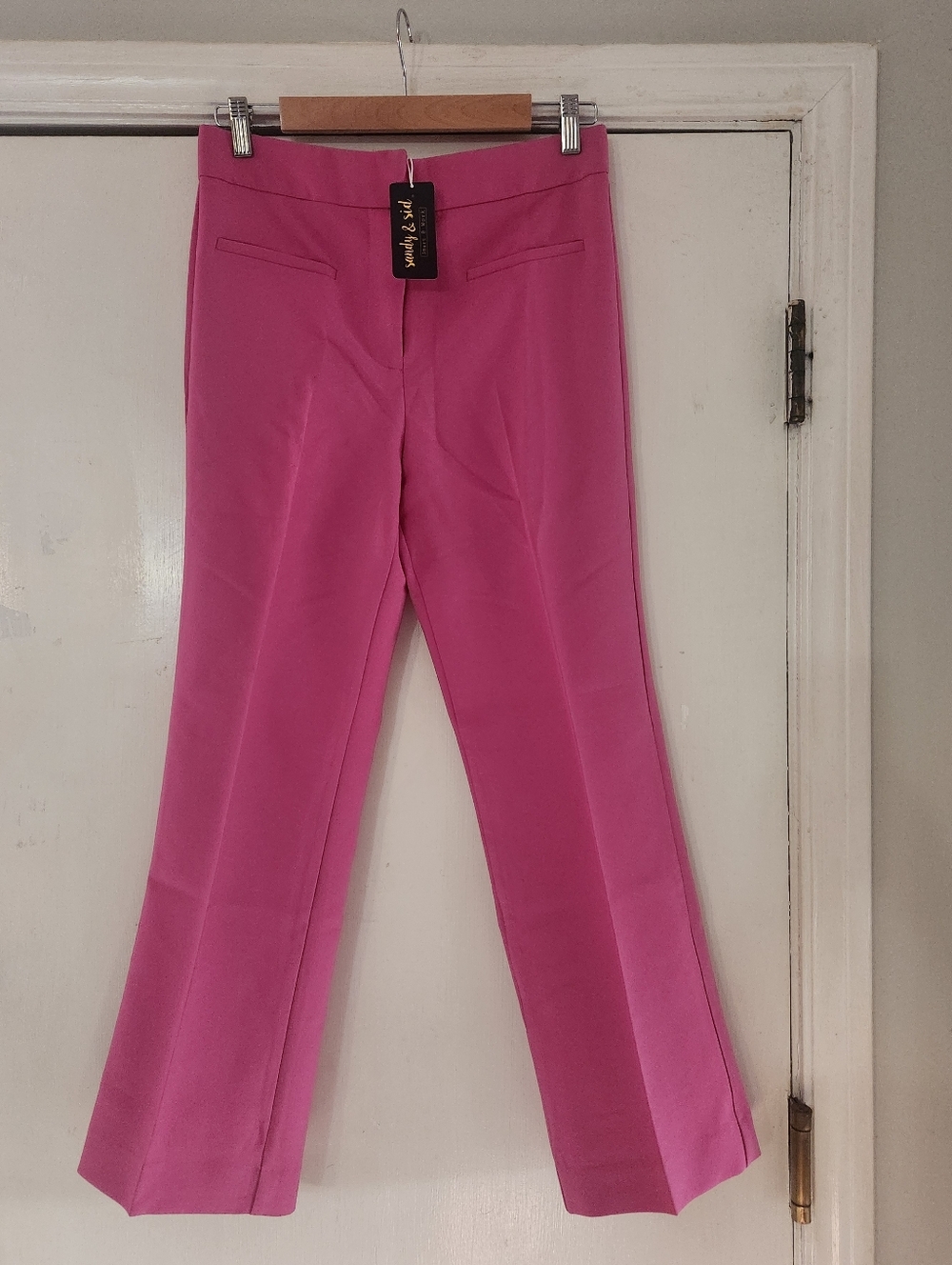 Sandy & Sid Bright Pink High Rise Pleated Trousers